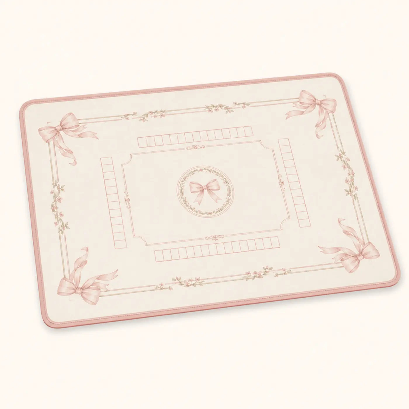 Bow-Inspired Luxury Mahjong Mat